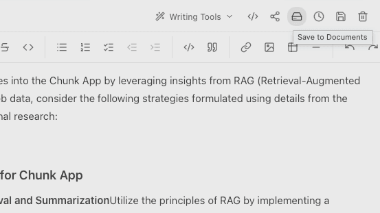 Save Notes to Documents